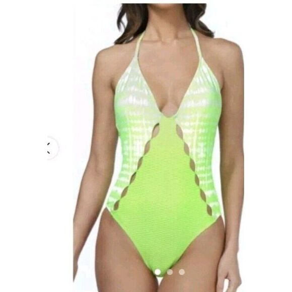 Ambrielle Tie Dye Sexy Strappy One Piece Bathingsuit Women's  Size Medium - Picture 3 of 6